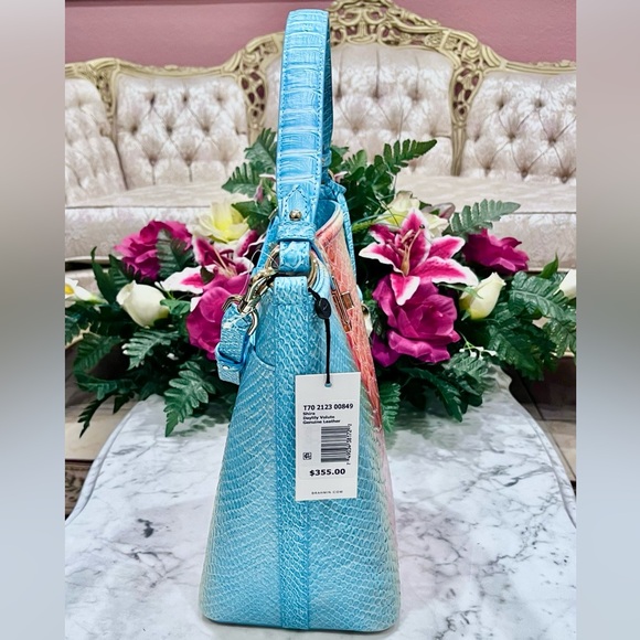 Brahmin Shira bucket Shoulder bag Designer Leather Purse. - Picture 11 of 12